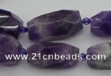 CNG5266 15.5 inches 10*15mm - 15*25mm faceted nuggets amethyst beads