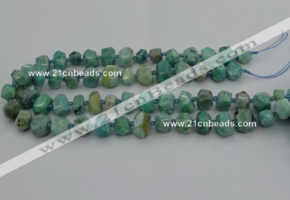 CNG5270 15.5 inches 8*12mm - 12*16mm faceted nuggets amazonite beads