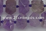 CNG5273 15.5 inches 12*16mm - 15*20mm faceted nuggets amethyst beads