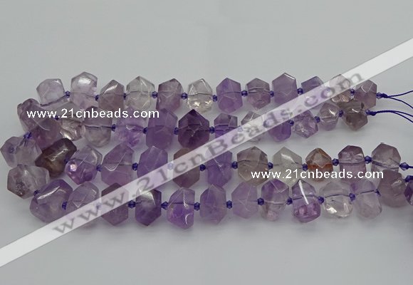 CNG5273 15.5 inches 12*16mm - 15*20mm faceted nuggets amethyst beads