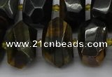 CNG5275 15.5 inches 12*16mm - 15*20mm faceted nuggets blue tiger eye beads