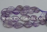 CNG5283 15.5 inches 20*30mm - 35*45mm faceted freeform amethyst beads