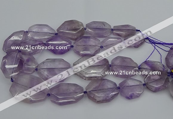 CNG5283 15.5 inches 20*30mm - 35*45mm faceted freeform amethyst beads