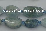 CNG5287 15.5 inches 12*16mm - 15*25mm faceted freeform aquamarine beads