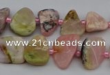 CNG5293 15.5 inches 8*12mm - 15*20mm freeform pink opal gemstone beads