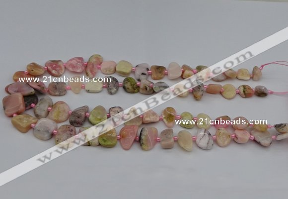 CNG5293 15.5 inches 8*12mm - 15*20mm freeform pink opal gemstone beads