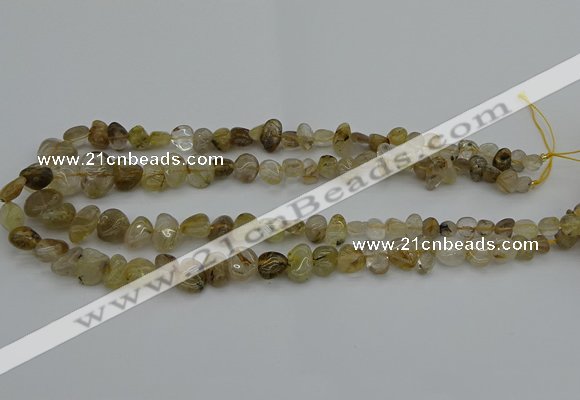 CNG5297 15.5 inches 5*8mm - 12*16mm nuggets golden rutilated quartz beads