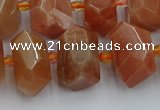 CNG5302 15.5 inches 12*16mm - 15*20mm faceted nuggets moonstone beads