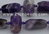 CNG5306 15.5 inches 12*16mm - 15*20mm faceted nuggets amethyst beads