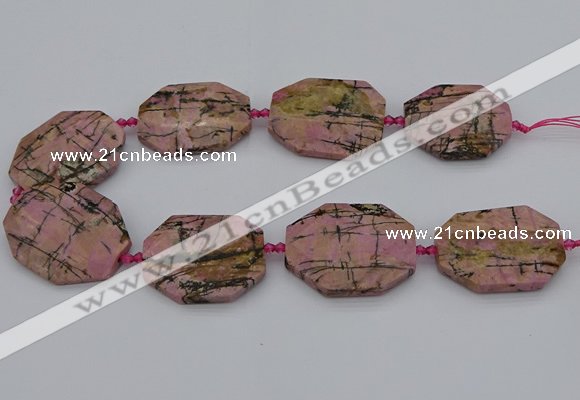 CNG5316 15.5 inches 25*35mm - 35*45mm freeform rhodonite beads