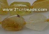 CNG5321 15.5 inches 12*16mm - 15*25mm faceted nuggets citrine beads