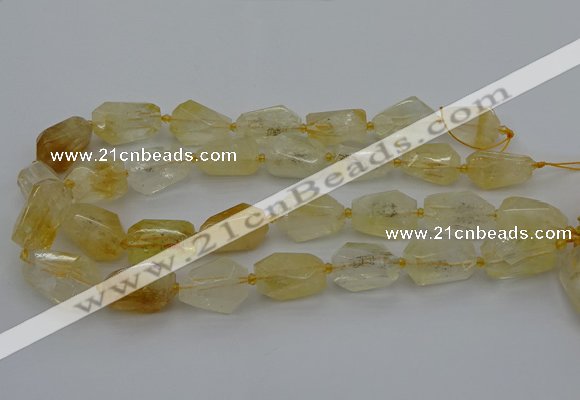 CNG5321 15.5 inches 12*16mm - 15*25mm faceted nuggets citrine beads