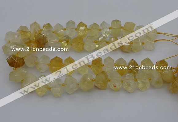 CNG5327 15.5 inches 12*16mm - 15*20mm faceted nuggets citrine beads