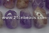 CNG5328 12*16mm - 15*20mm faceted nuggets lavender amethyst beads