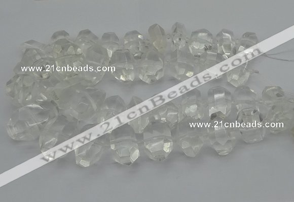 CNG5335 15.5 inches 13*18mm - 20*30mm faceted nuggets white crystal beads