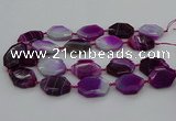 CNG5345 15.5 inches 25*35mm - 30*40mm faceted freeform agate beads