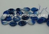 CNG5347 15.5 inches 25*35mm - 30*40mm faceted freeform agate beads