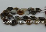 CNG5349 15.5 inches 25*35mm - 30*40mm faceted freeform agate beads