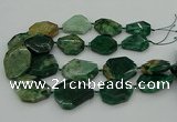 CNG5354 15.5 inches 20*30mm - 35*45mm faceted freeform African jade beads