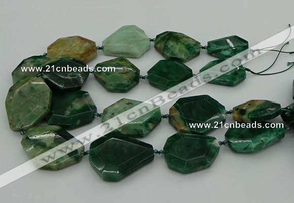 CNG5354 15.5 inches 20*30mm - 35*45mm faceted freeform African jade beads