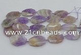 CNG5357 20*30mm - 35*45mm faceted freeform lavender amethyst beads