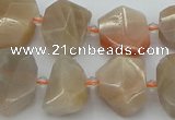 CNG5385 15.5 inches 12*16mm - 18*25mm faceted nuggets moonstone beads