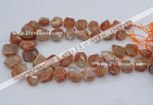 CNG5386 15.5 inches 12*16mm - 18*25mm faceted nuggets moonstone beads