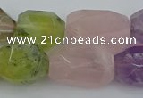 CNG5393 15.5 inches 12*16mm - 15*25mm faceted nuggets mixed quartz beads