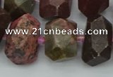 CNG5400 15.5 inches 12*16mm - 15*20mm faceted nuggets rhodochrosite beads