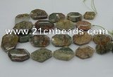 CNG5406 20*30mm - 35*45mm faceted freeform ghost gemstone beads