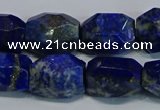 CNG5410 15.5 inches 12*16mm - 15*20mm faceted nuggets lapis lazuli beads