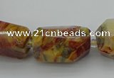 CNG5422 12*16mm - 15*25mm faceted nuggets crazy lace agate beads