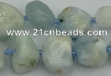 CNG5427 8*12mm - 16*20mm nuggets aquamarine beads wholesale