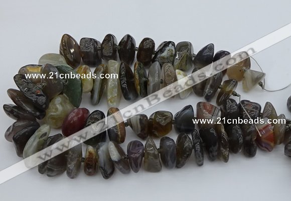 CNG5431 12*16mm - 20*28mm nuggets botswana agate gemstone beads