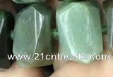 CNG5440 12*16mm - 15*20mm faceted nuggets Canadian jade beads