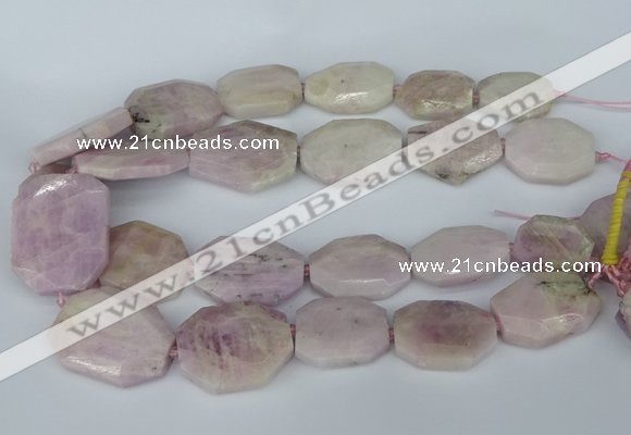 CNG5448 15.5 inches 20*30mm - 35*45mm faceted freeform kunzite beads