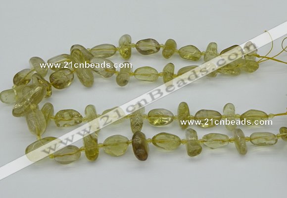 CNG5453 15.5 inches 10*14mm - 12*22mm nuggets lemon quartz beads