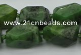 CNG5457 12*16mm - 15*25mm faceted nuggets Canadian jade beads