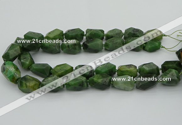 CNG5457 12*16mm - 15*25mm faceted nuggets Canadian jade beads