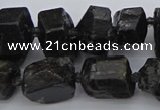 CNG5459 15.5 inches 12*16mm - 15*20mm nuggets black tourmaline beads