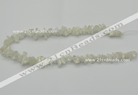 CNG5460 15.5 inches 6*10mm - 8*20mm nuggets plated quartz beads