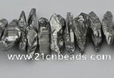 CNG5461 15.5 inches 6*10mm - 8*20mm nuggets plated quartz beads