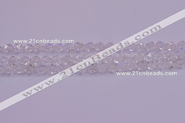 CNG5471 15.5 inches 6mm faceted nuggets white crystal beads