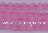 CNG5481 15.5 inches 6mm faceted nuggets rose quartz beads