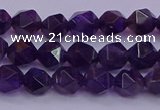 CNG5491 15.5 inches 6mm faceted nuggets amethyst gemstone beads