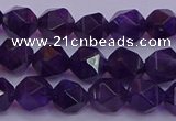 CNG5492 15.5 inches 8mm faceted nuggets amethyst gemstone beads