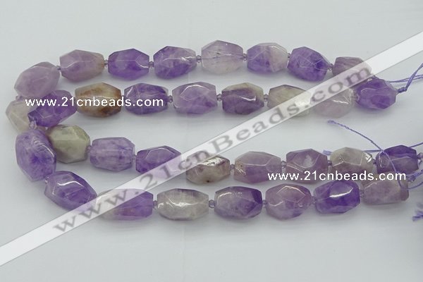 CNG5510 12*16mm - 15*25mm faceted nuggets lavender amethyst beads