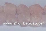 CNG5531 15.5 inches 10*14mm - 12*16mm nuggets rose quartz beads