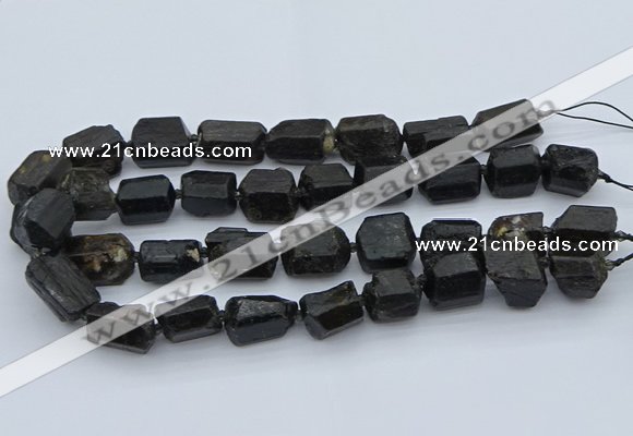 CNG5554 15.5 inches 15*18mm - 18*25mm nuggets black tourmaline beads