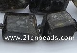 CNG5555 15.5 inches 18*20mm - 20*28mm nuggets black tourmaline beads